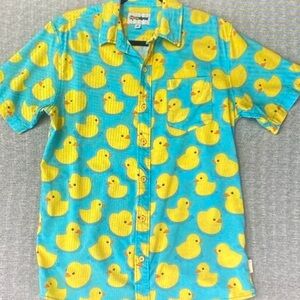 Tipsy Elves Kids Shirt with Yellow Duck Pattern